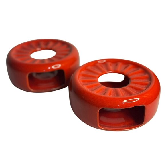 VTG Waechtersbach Candle Warming Bases Red Ceramic 5.5"x3" | Made in West German - Picture 1 of 7